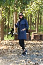 مانتو پاییزه رنگبندی دار