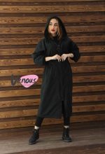 مانتو بلند کلاهدار