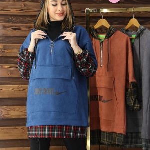 هودی زنانه پاییزه چهارخونه