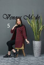 مانتو چهارخونه بغل زیپ کد 344 - تصویر 5