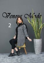 مانتو چهارخونه بغل زیپ کد 344 - تصویر 9
