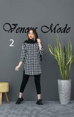 مانتو چهارخونه بغل زیپ کد 344 - تصویر 2