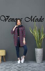 مانتو چهارخونه بغل زیپ کد 344 - تصویر 13
