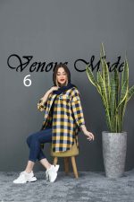مانتو چهارخونه بغل زیپ کد 344 - تصویر 6