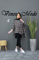 مانتو چهارخونه دکمه کج کد 353 - تصویر 8
