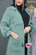 مانتو آلما یقه آمریکایی کد 432 - تصویر 13