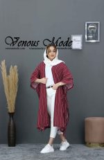 مانتو قرمز مشکی