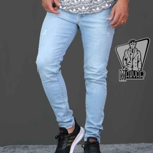 شلوار جین آبی یخی