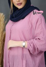 مانتو پانچ وال جلودکمه کد 605 - تصویر 17