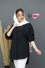 مانتو مشکی بدون سایه