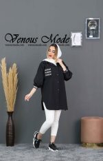 مانتو مشکی بدون سایه