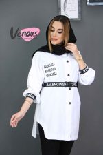 مانتو کمربند دار