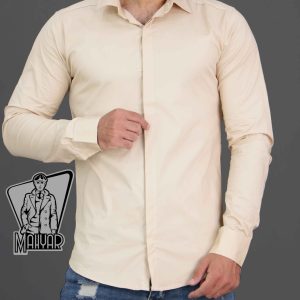پیراهن مردانه کرم