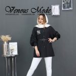 مانتو آستین پفی پوپلین