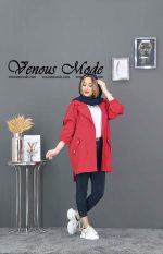 مانتو رنگ قرمز