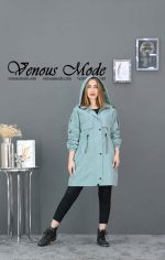 بارانی رنگ فیروزه ای