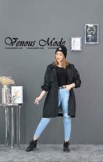 بارانی مشکی آستردار