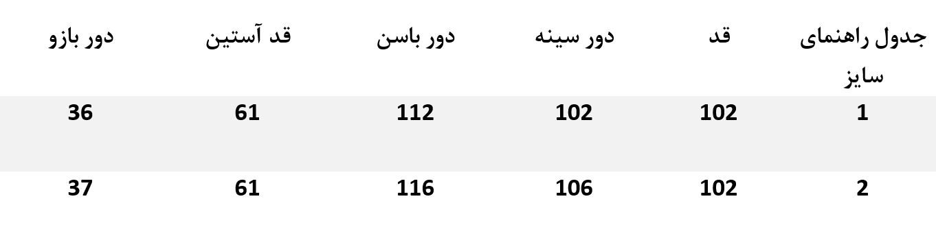 راهنمای اندازه