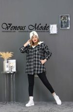 پالتو چهارخونه داخل ببعی کد 886 - تصویر 14
