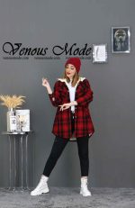 پالتو چهارخونه داخل ببعی کد 886 - تصویر 15