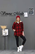 پالتو چهارخونه داخل ببعی کد 886 - تصویر 8