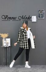 پالتو چهارخونه داخل ببعی کد 886 - تصویر 5