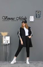 مانتو کتان دوخط آستردار کد 902 - تصویر 7