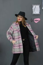 پالتو چهارخونه آستر دار