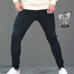 شلوار جین مشکی زاپ دار