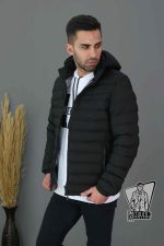 کاپشن کوتاه کلاهدار