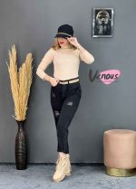 جین مام فیت ذغالی زاپدار کد 8253 - تصویر 4