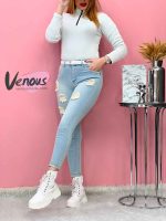 شلوار جین آبی روشن