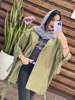 مانتو پانچ آستین حلقه کد 1237 - تصویر 2