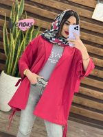 مانتو پانچ آستین حلقه کد 1237 - تصویر 20
