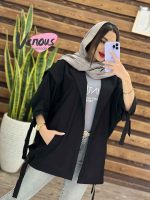 مانتو پانچ آستین حلقه کد 1237 - تصویر 7