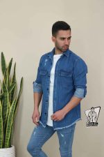 پیراهن آبی تیره
