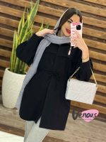 مانتو لنین کمرگت بالاژیله کد 1333 - تصویر 5