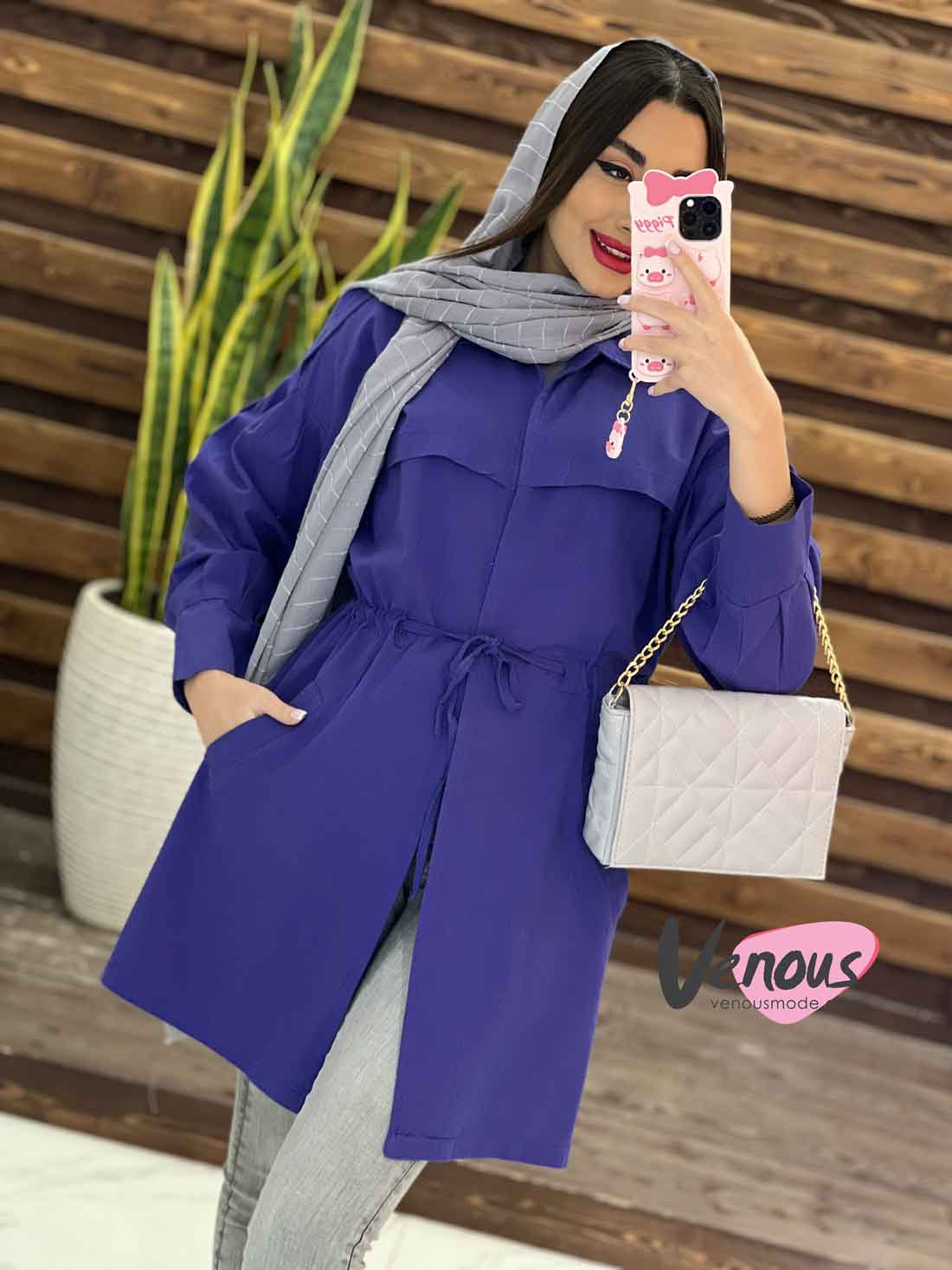 مانتو لنین کمرگت بالا ژیله مانتو لنین