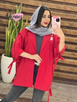 مانتو پانچ آستین حلقه کد 1331 - تصویر 7