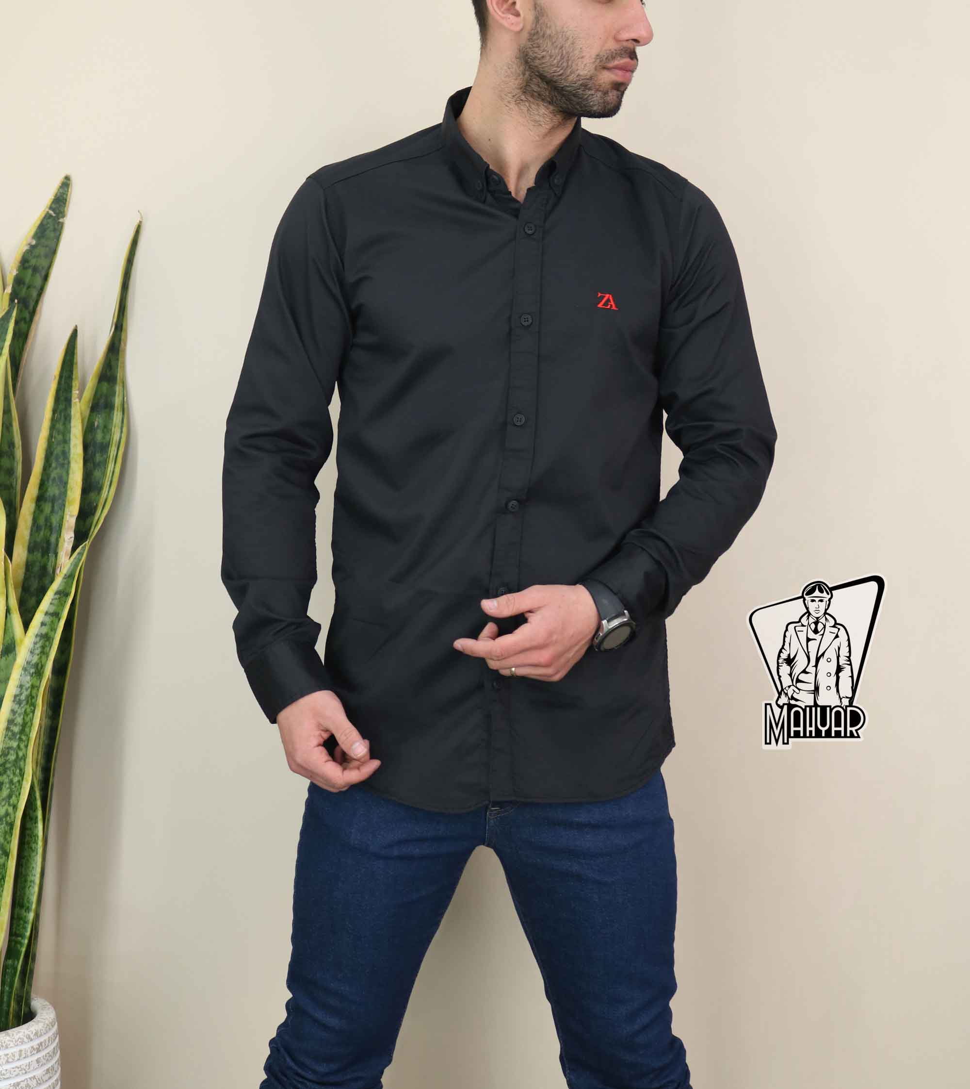 پیراهن مشکی مردانه ZARA پیراهن مشکی