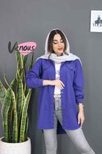 شومیز کتان زاپدار کد 1305 - تصویر 12