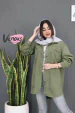 شومیز کتان زاپدار کد 1305 - تصویر 13