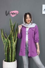 شومیز کتان زاپدار کد 1305 - تصویر 14