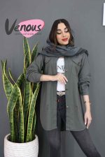 شومیز کتان زاپدار کد 1305 - تصویر 15