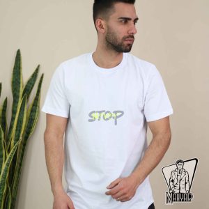 تیشرت یقه گرد NEVER STOP