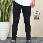 شلوار جین ذغالی BERSHKA