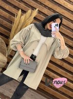 مانتو یقه خرگوشی پشت پیله دار کد 1476 - تصویر 3