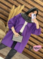 مانتو یقه خرگوشی پشت پیله دار کد 1476 - تصویر 6
