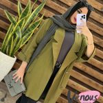 مانتو لنین یقه انگلیسی