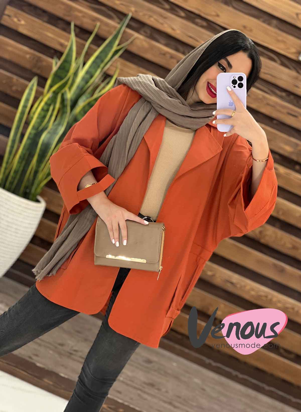 مانتو پانچ آستین چاک مانتو لنین